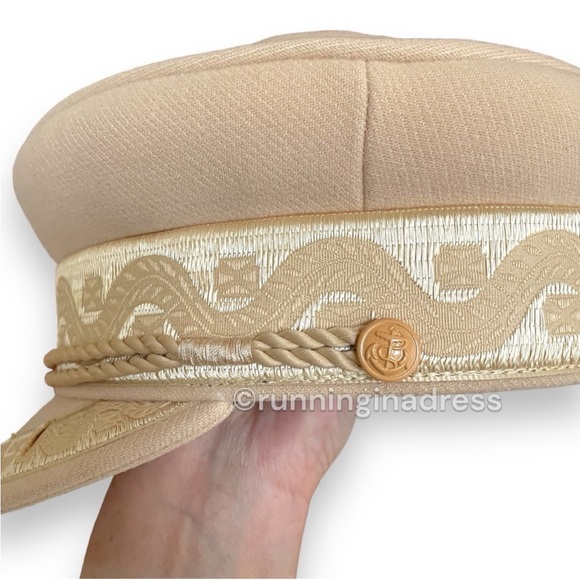 NWT Lack of Color Riviera Cap In Cream & Gold Size Medium 57 cm main image 5
